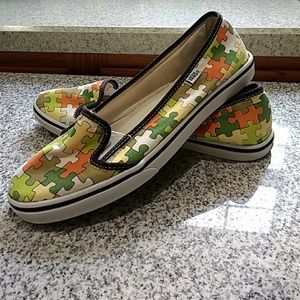 Vans Flats w/ Puzzle Pattern